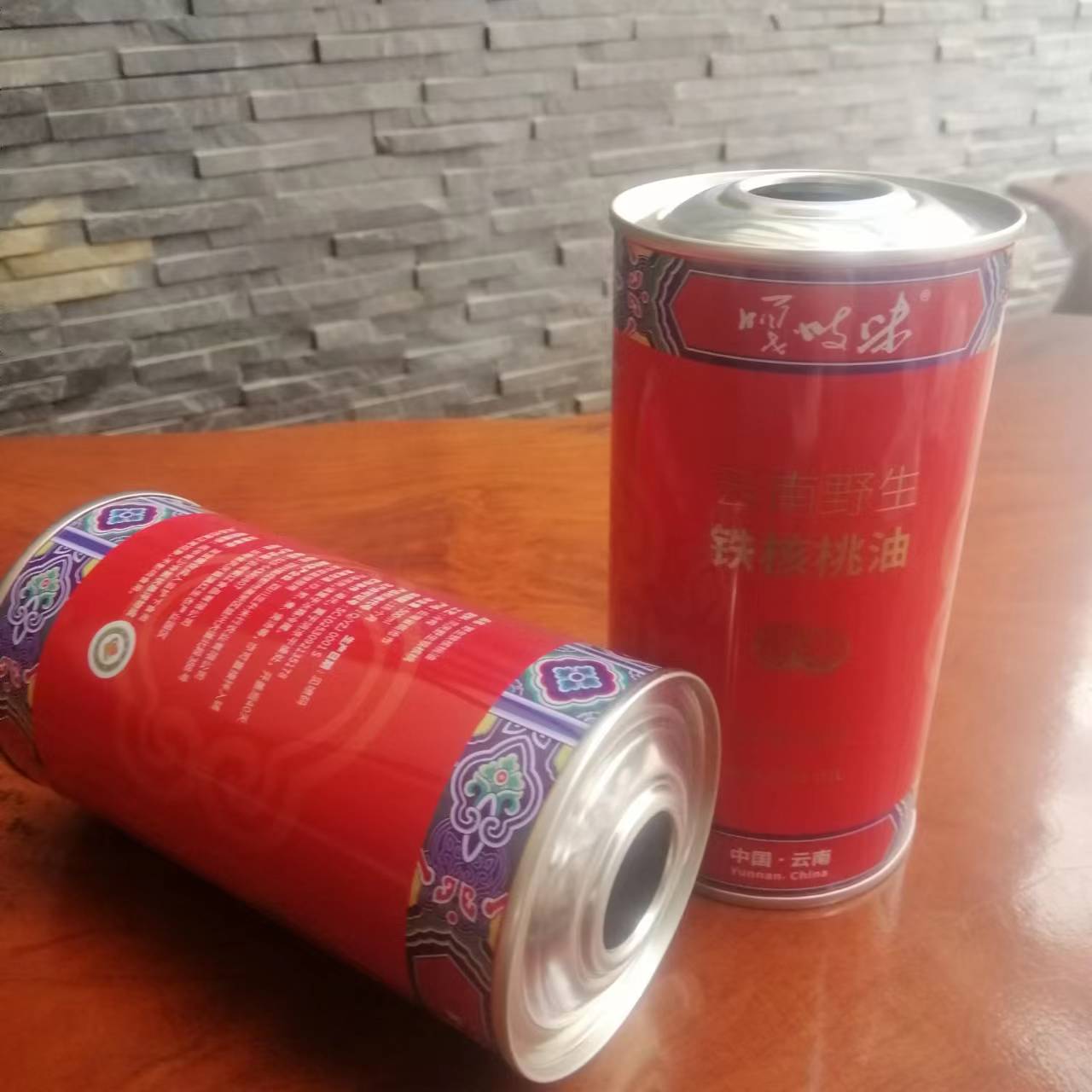 500ML云南鳳慶核桃油鐵罐 云南哪里做核桃油包裝好？